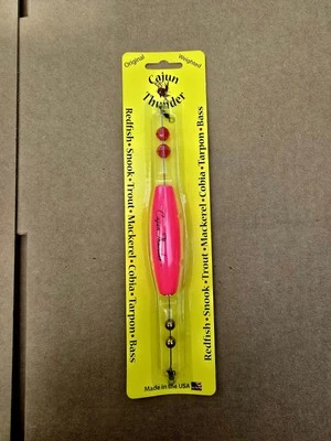PRECISION TACKLE Cajun Thunder 3 Pink Cigar Float. New! Made In USA. Deals On Multiples.Det Below