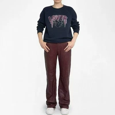 Mujeres Zadig & Voltaire Algodón Estrás Bordado Con Capucha Sudadera Abrigo Chaqueta Pequeña Foto 1 de 4