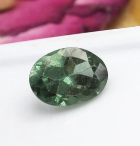D-Green Sapphire 0.80 Ct GGI Certified Loose Gemstone AAA+ Gemstone Oval Cut - Bild 1 von 6
