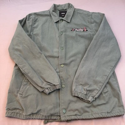 Chaqueta Vans Para Hombre Mediana Pato Verde Lona Algodón Torrey Patín Bordado Workwe Foto 1 de 4