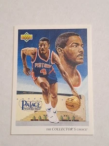 1992 JOE DUMARS NBA HOOPS ART CHECKLIST CARD #53 DETROIT PISTONS MCNEESE ST - Picture 1 of 2