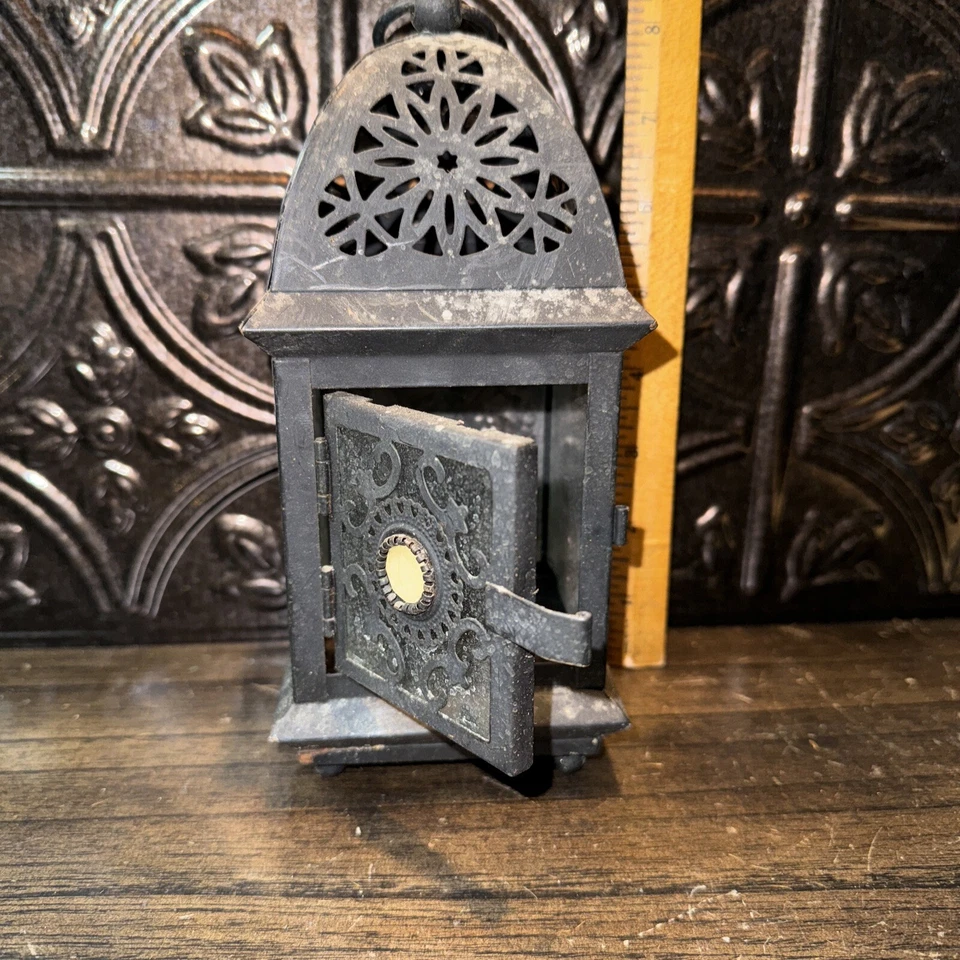 Gaiola de vidro de metal para pássaros mesa suspensa luz de chá votiva suporte de vela com cristais - Imagem 1 de 4