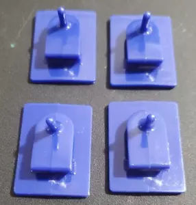 4 nuevos ganchos utilitarios Tupperware/porta notas gadgets molde #1627 ~ color azul - Imagen 1 de 1