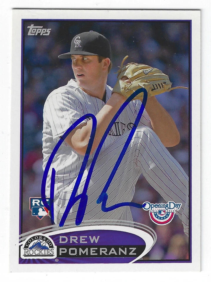 TARJETA FIRMADA DREW POMERANZ COLORADO ROCKIES RED SOX PADRES A'S GIANTS BREWERS Foto 1 de 1