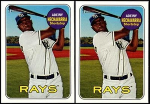 Topps Heritage Adeiny Hechavarria (2) Card Lot - RARE TREASURE - Picture 1 of 2
