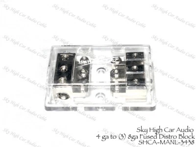 Fused (3) 4 ga input (3) 8 ga Output MANL Disto Block SHCA-MANL-3438 - Image 1 of 3