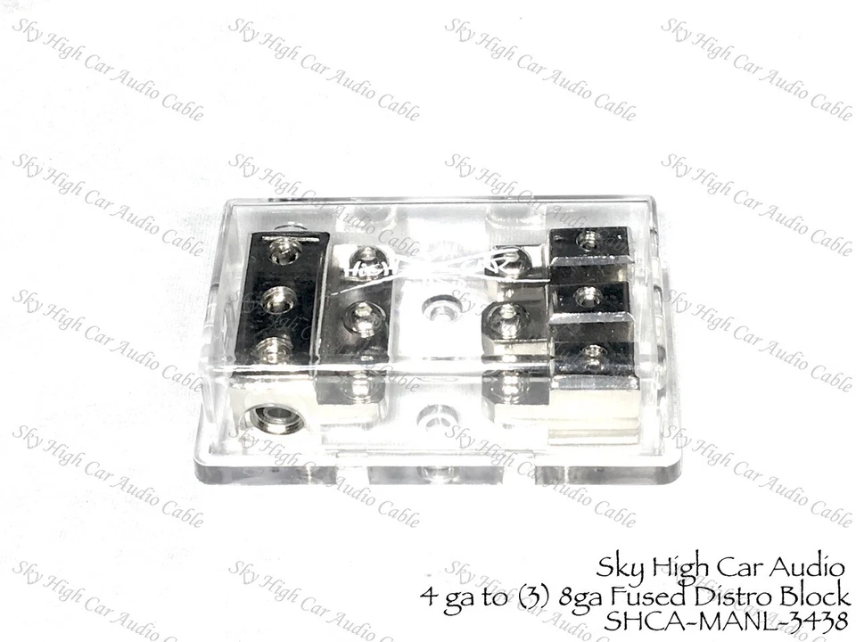 Fused (3) 4 ga input (3) 8 ga Output MANL Disto Block SHCA-MANL-3438 - Image 1 of 3
