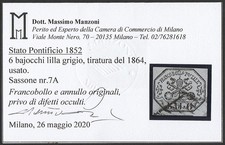Pontificio 6 Baj 1864 Lilla Grigio Sassone 7A Qualita