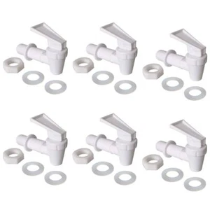 6 Pack Reusable Plastic Spigot Replacement for Beverage Dispenser Water Jug - Picture 1 of 3