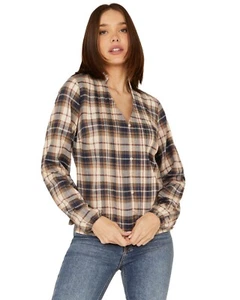 Cleo + Wolf Women's Plaid Print Blouse - CLHO22W53 - Picture 1 of 4
