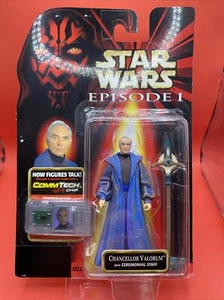 1998 Star Wars Episode 1 Chancellor Valorum Actionfigur! CommTech Chip Vintage - Bild 1 von 5