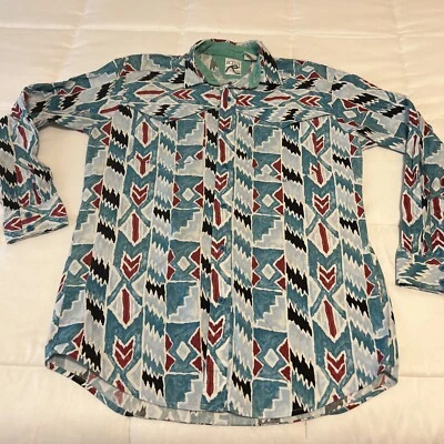 Vintage Roper Button-Down Men’s Long Sleeve Shirt Size L Aztec Cowboy Western - Image 1 of 4