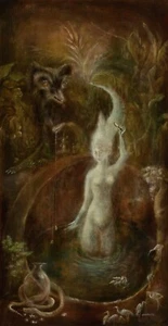 LEONORA CARRINGTON Surrealism Art Poster or Canvas Print "THE WHITE GODDESS" - Picture 1 of 1