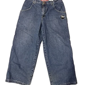 JNCO Jeans Bulldog 8 Ball Wide Leg Herren Größe 34 x 30 Vintage 90s Y2K Denim - Bild 1 von 17