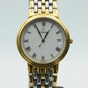 Eterna Classic Men's Watch Steel With Band 34MM Gold Plated 161.4310.20 E028 - Picture 1 of 9