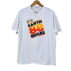 Vintage 80's Distressed Earth Quake '88 Boxy Tshirt Size XL - Bild 1 von 7