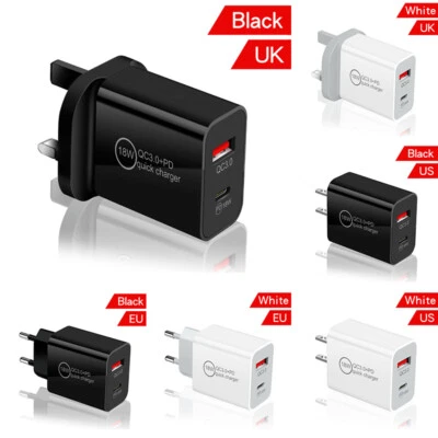 Cable Samsung Fast Samsung 11XS Charger PD USB C 18W+QC3 For iPhone13 12 PRO MAX - Image 1 of 4