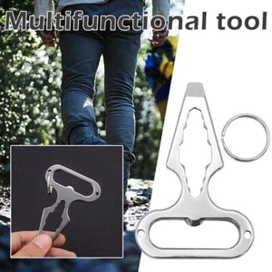 EDC Edelstahl Schlüsselanhänger Tactical Outdoor Notfall Survival Tools - Bild 1 von 5