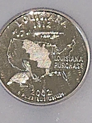2002 S 25C Statehood Proof Clad Quarter - Louisiana - Graded ICG PR70DCAM - Image 1 of 4