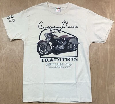 American Classic Motorcycle Sturgis Bike Rally 2010 T-shirt Size Medium Gray - Image 1 of 4