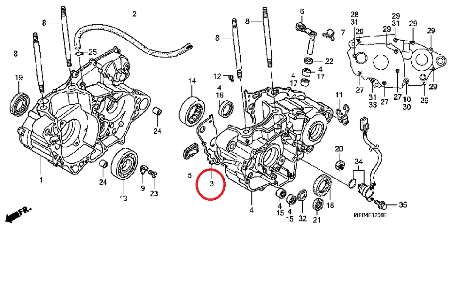 JUNTA CENTRAL ORIGINAL OEM HONDA CÁRTER CRF450R 2006 2007 2008 Foto 1 de 1