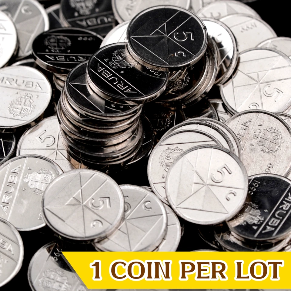 1986-2022 Aruban 5 Cents Coin (km1) - UNC, Coin from Aruba! 🇦🇼 - Image 1 of 1