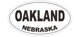 Oakland Nebraska Autoaufkleber oder Helmaufkleber D5353 oval - Bild 1 von 1