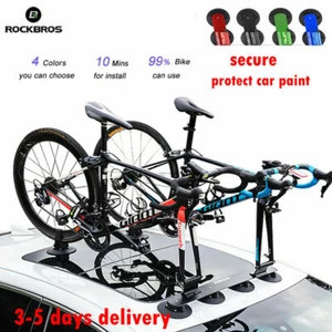 RockBros Sucker Roof-top Bicycle Rack Carrier QR Set Car Roof Rack Bike Holder - Picture 1 of 22