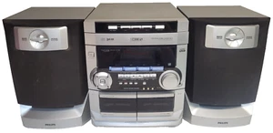 Philips FW-C220/25 Hi-Fi System CD Changer Double Cassette & Speakers Faulty - Picture 1 of 12
