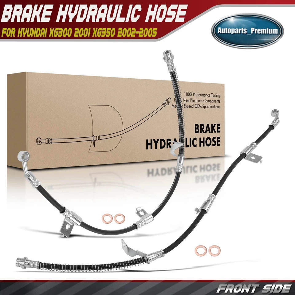Manguera hidráulica de freno delantera izquierda y derecha para Hyundai XG300 2001 XG350 2002-2005 Foto 1 de 4