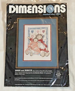 Dimensions Cross Stitch Rag Dolls Quilt Sarah and Rebecca 3619 by Barbara Mock - Picture 1 of 3