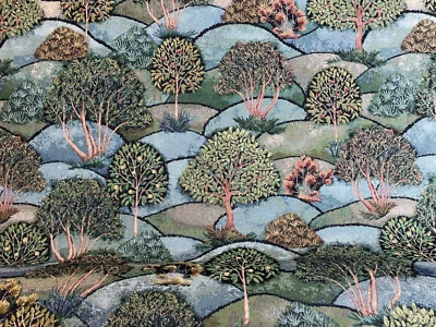 NEW Tuscan Hills  TAPESTRY Fabric Hillside Scenery Curtains Cushions Upholstery - Image 1 of 4