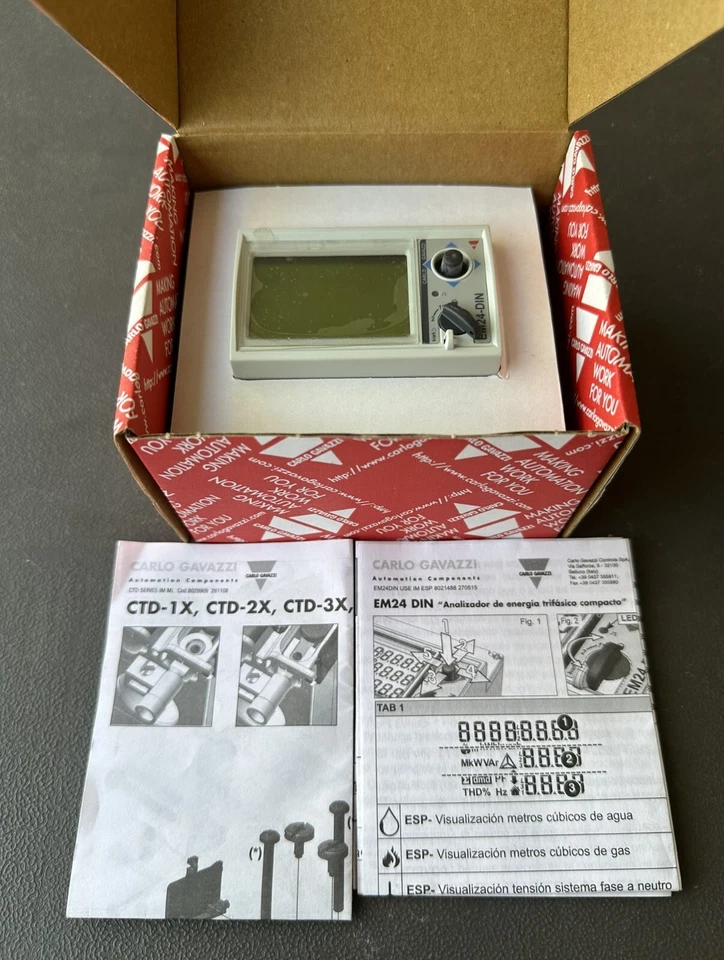 Carlo Gavazzi EM24-DIN.AV5.3.D.IS.X Energy Analyzer for 3 Phase Systems, 3 Digit - Image 1 of 4