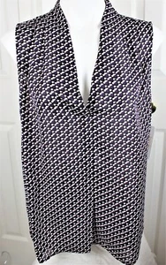 Womens NWT $129 Laundry By Shelli Segal Loose fit tunic tank blouse top - Picture 1 of 6