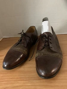 Scarpe Oxford Johnston & Murphy marrone tagliente tip 10,5 M pre-possedute - Foto 1 di 4