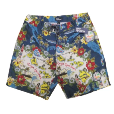 New Reyn Spooner Men's Blue Green Size 30 38 Boardshorts Ocean Hawaiian Islands - Image 1 of 4