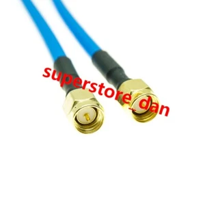 SMA male to SMA male plug Jumper RG402 0.141" blue jacket Cable 20CM/8inch - Picture 1 of 3