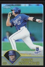 2003 Topps Chrome Black Refractor #85 Chuck Knoblauch  /199