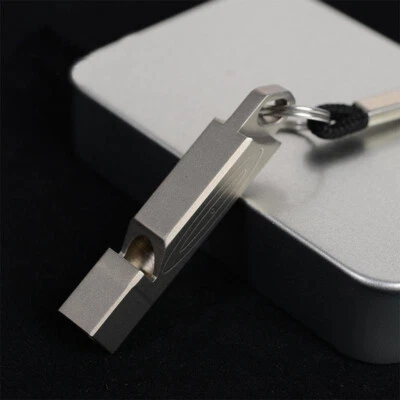 EDC Titanium Whistle Lightweight Portable Outdoor Life-saving Camping Whistle - Image 1 of 4