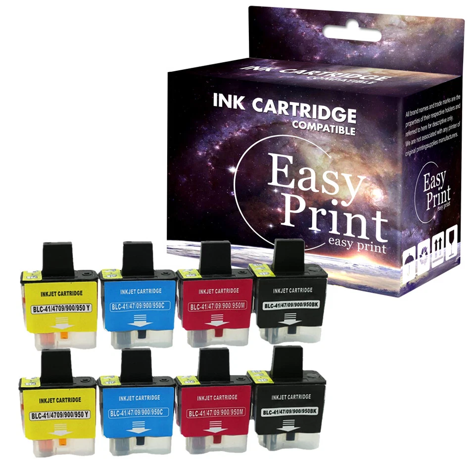8PacK LC41 Ink for Brother MFC-210C MFC-420CN MFC-5440CN 5840CN IntelliFax-2440C - Image 1 of 1