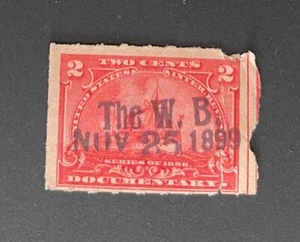 U.S. Revenue - #R164 two cents Battleship Documentary Tax - dated Nov 25, 1899 - Picture 1 of 1