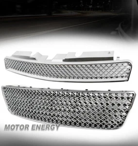 06-13 CHEVY IMPALA FRONT MAIN UPPER + BUMPER MESH GRILLE GRILL CHROME COMBO SET - Bild 1 von 4