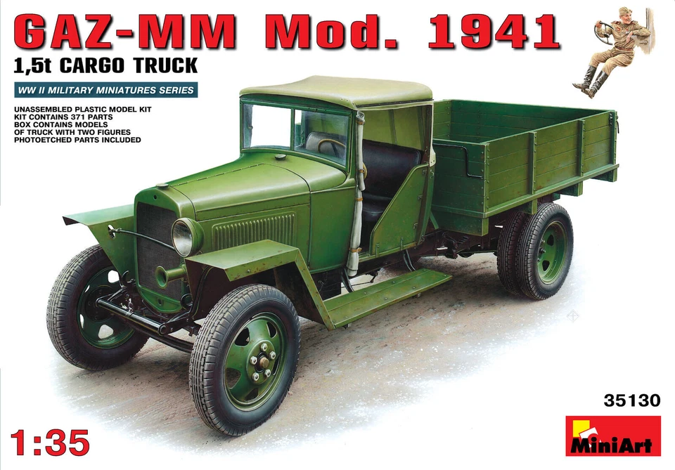MINIART 1:35 KIT MEZZO MILITARE CAMION GAZ-MM MOD. 1941   1,5 CARGO TRUCK  35130 - Immagine 1 di 1