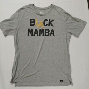 Nike Kobe Bryant kurzärmeliges T-Shirt schwarz Mamba LA grau Dri Fit XL