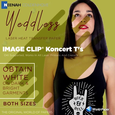 NEENAH PAPERS Laser Heat Transfer Paper "IMAGE CLIP KONCERT-T's" Self-Weeding 8.5X11 10 Sh #1