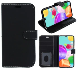 Funda de teléfono con núcleo Samsung Galaxy A01, cubierta, billetera abatible, folio, cuero/gel - Imagen 1 de 14