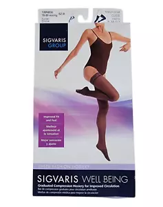 SIGVARIS Overknee Kompressionsstrümpfe sonnenbraun transparent Größe B 15-20 mmHg Neu - Bild 1 von 2