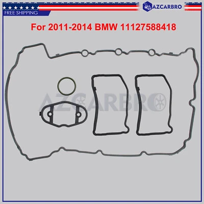 Black Valve Cover Gasket Kit New for 2011-2014 BMW 320i 328i Z3 2.0L l4 Engine - Imagem 1 de 4