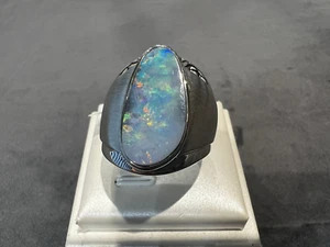 6.33ct Doublet Opal Sterling Silver Ring - Picture 1 of 9
