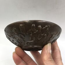 Exquisite Old Chinese bronze copper handcarved Hundreds of descendants bowl 6218